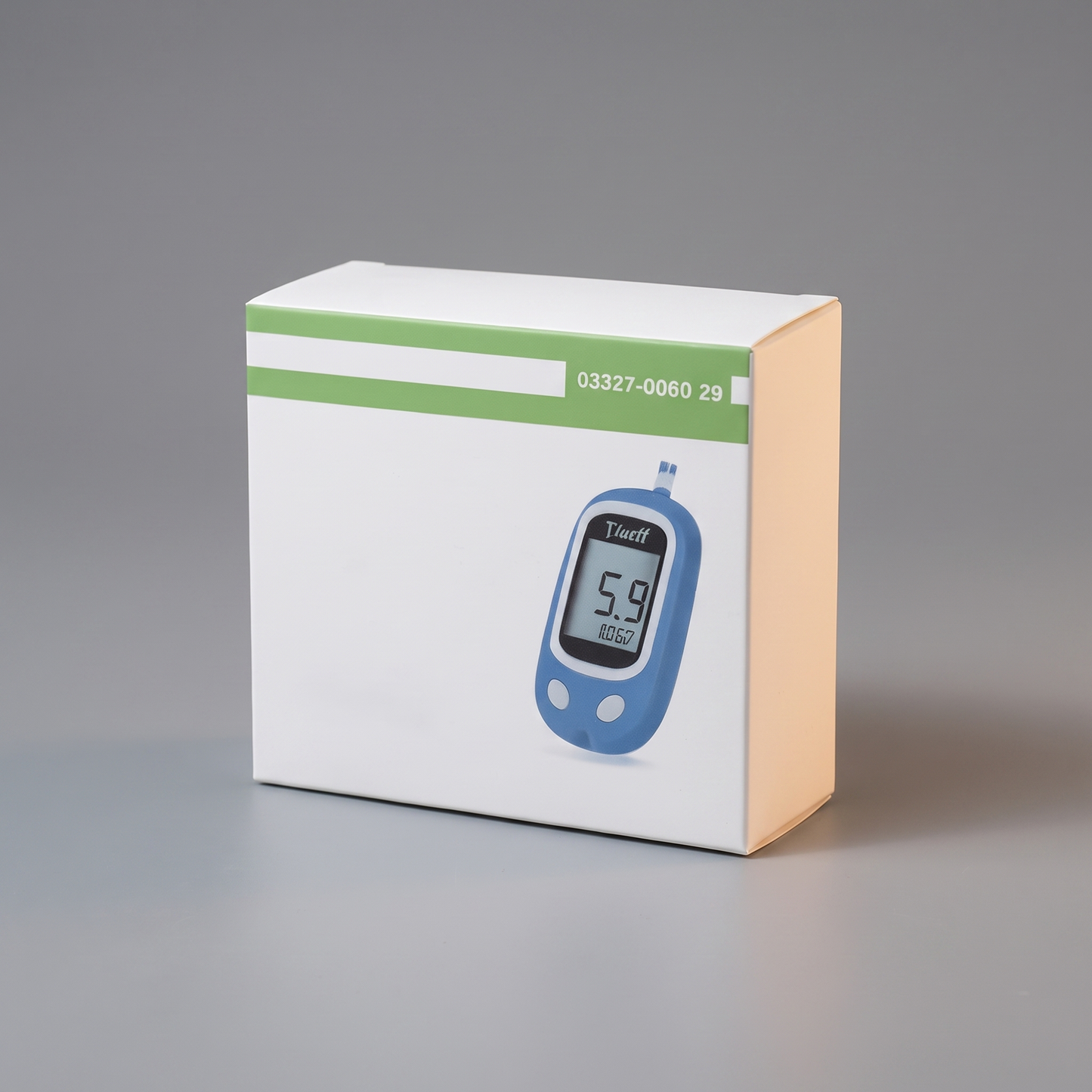 Custom folding gift box, angled view