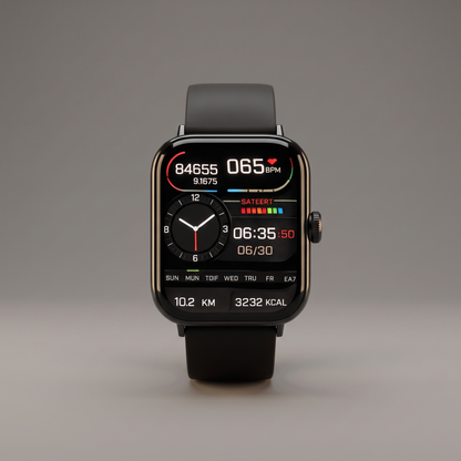 Health tracking smartwatch, front view