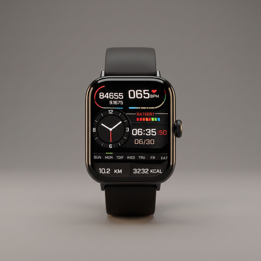 Health tracking smartwatch, front view
