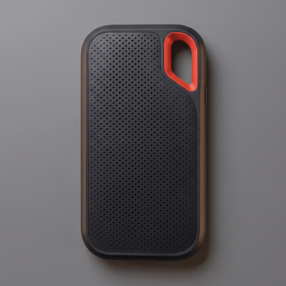 Rugged shockproof SSD, top view