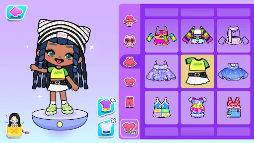 Gameplay screenshot 3 from Aha World: Doll Dress-Up Game - Educational game